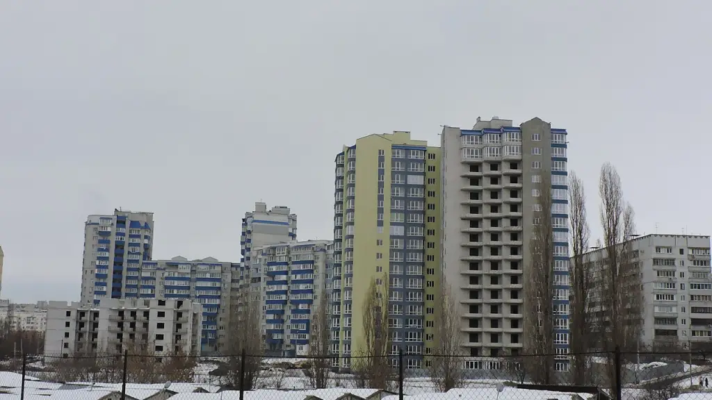 Residential buildings on a street in Kharkiv