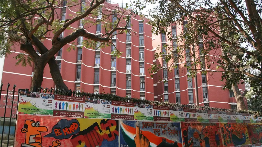 National Voters Day posters outside the Election Commission