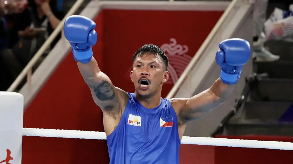 Boxer competing at the Asian Games