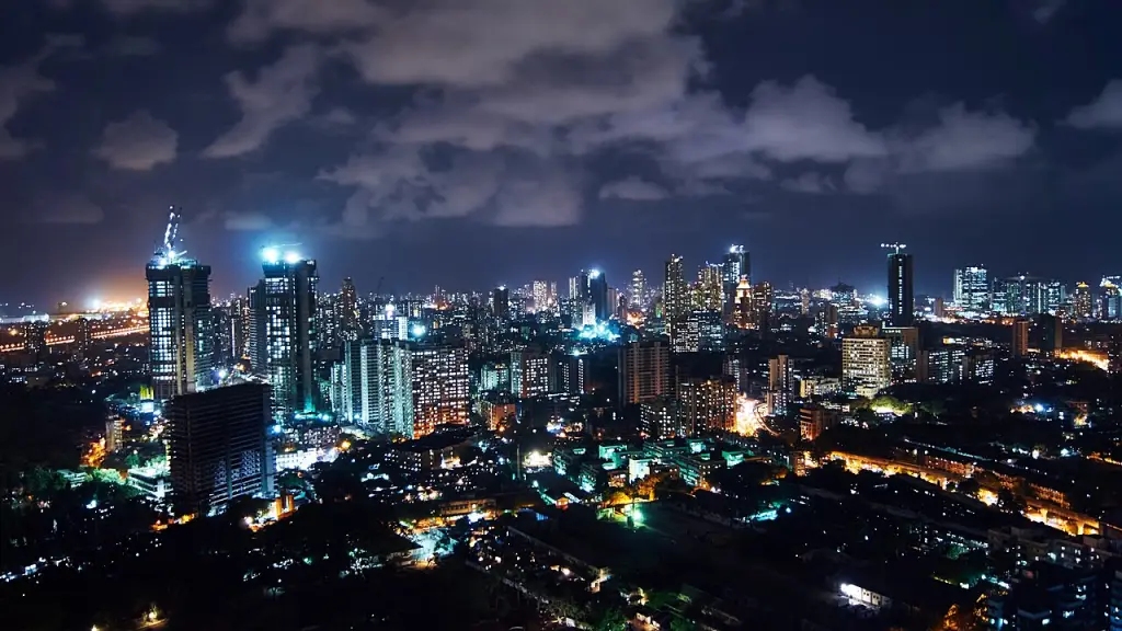 Night city lights across Mumbai