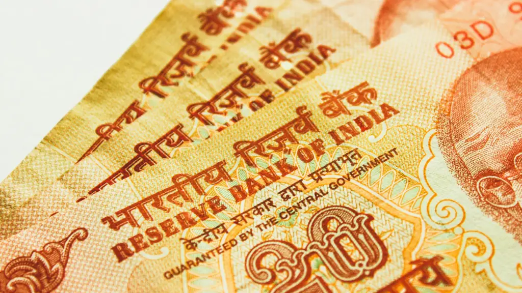 Close-up of Indian rupee currency notes