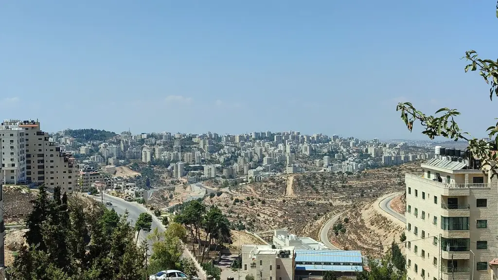 Cityscape of Ramallah in the West Bank