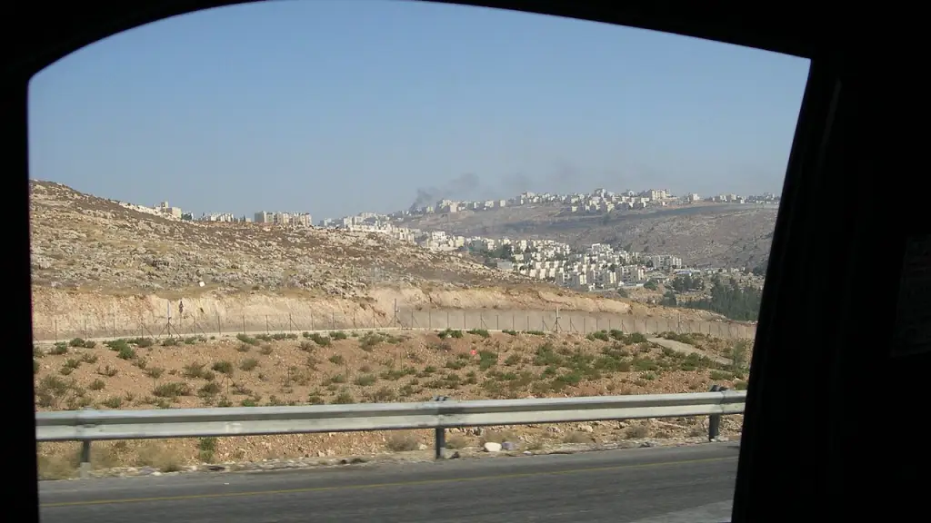 Israeli settlements on hills in the West Bank