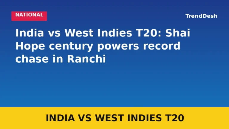 India vs West Indies T20: Shai Hope century powers record chase in Ranchi