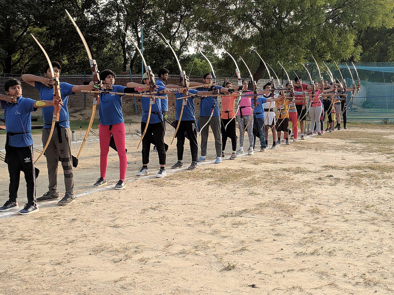 An archer competing in India