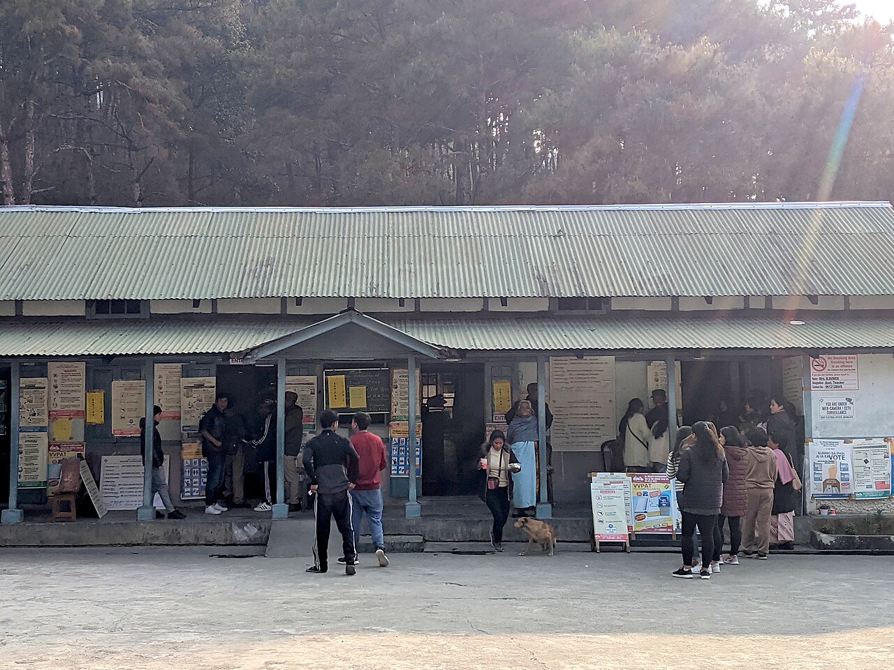 Voters queued outside a polling station in Shillong