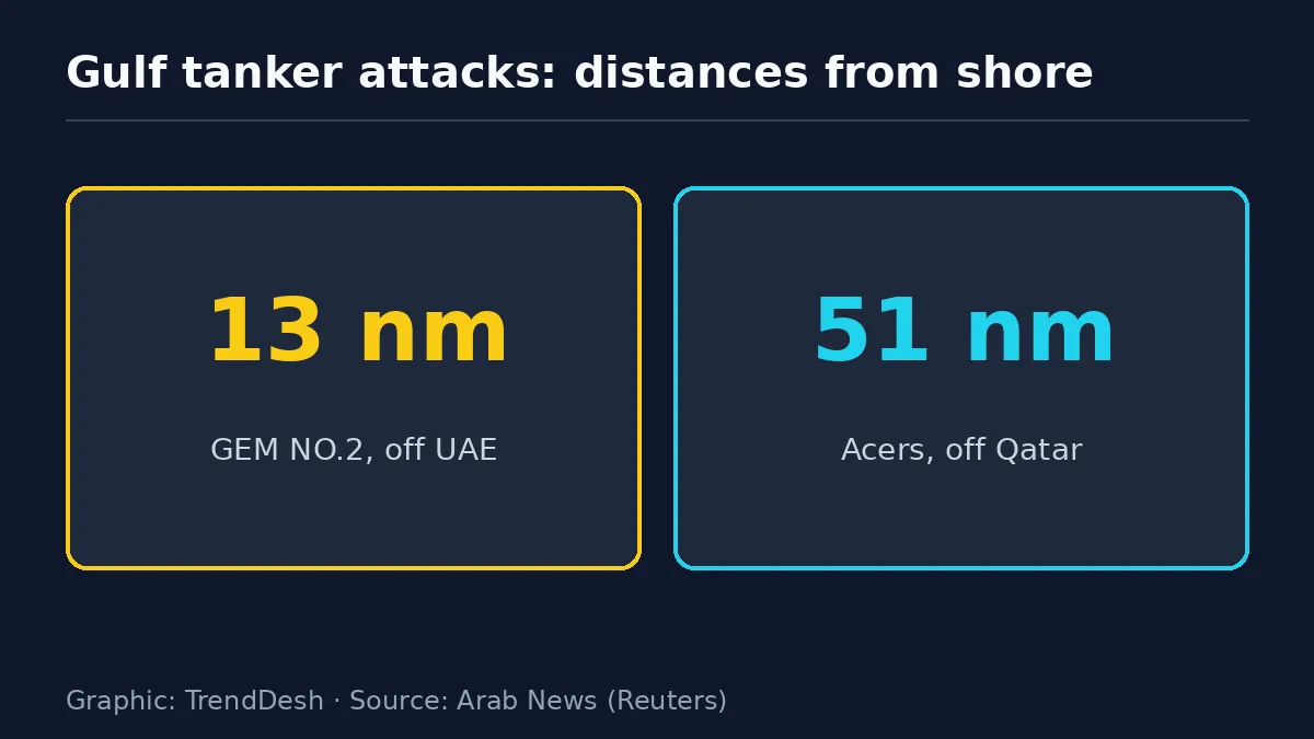 Gulf tanker attacks: data graphic of key reported figures
