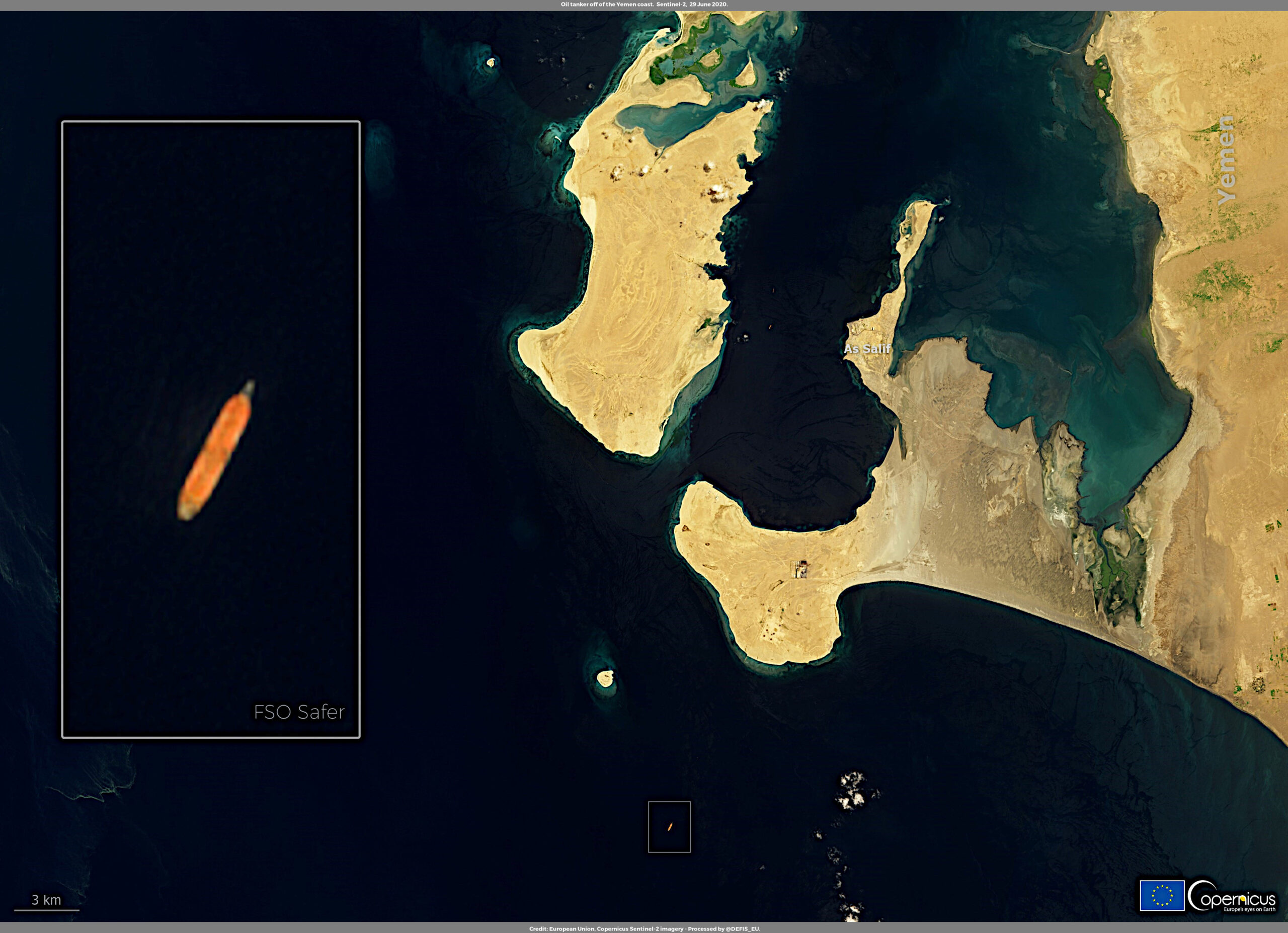 Oil tanker off a coastal shipping lane