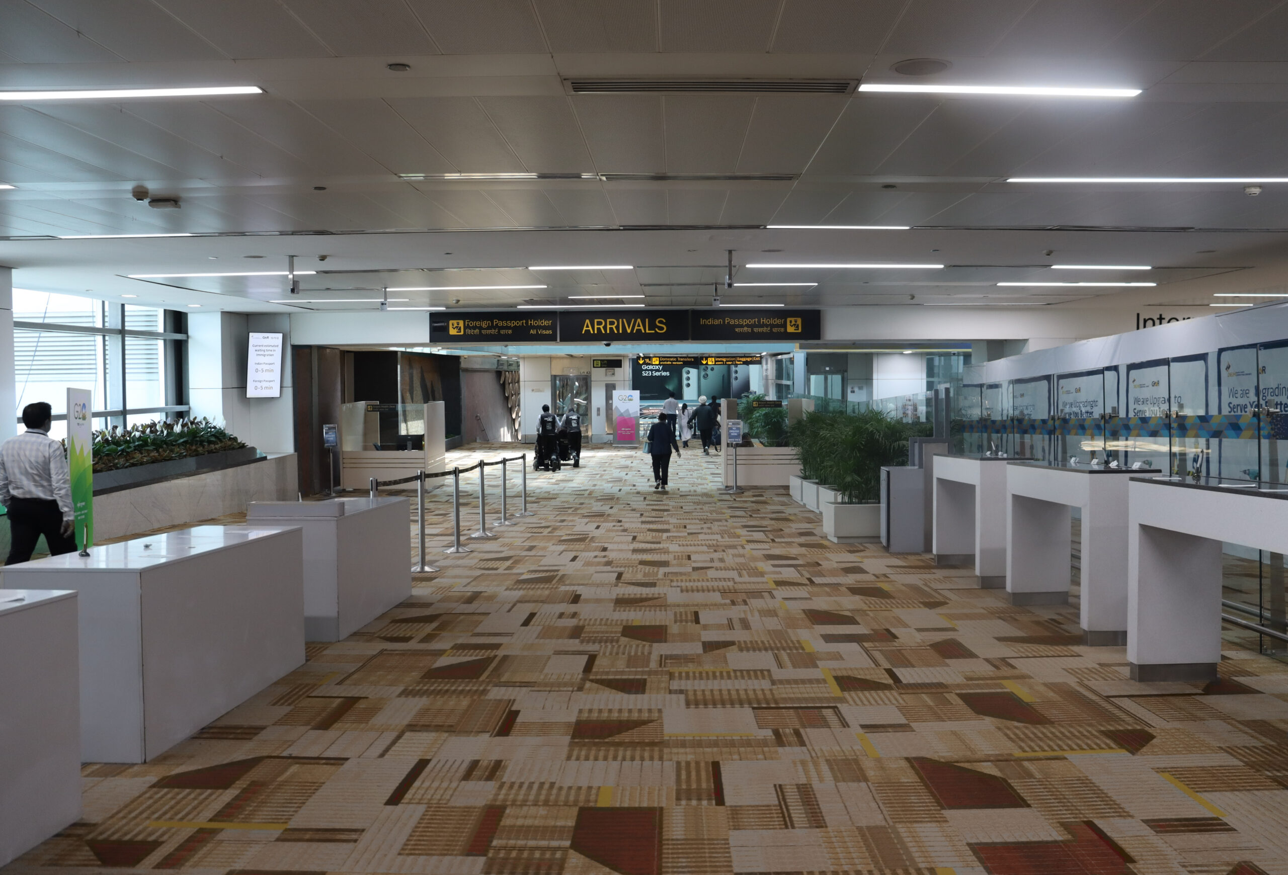 Arrival area at Indira Gandhi International Airport Delhi