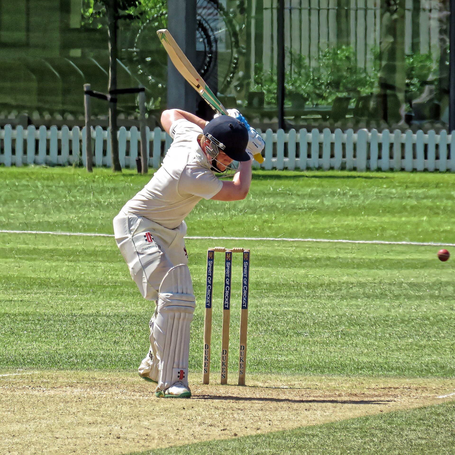 Cricket batsman at the crease