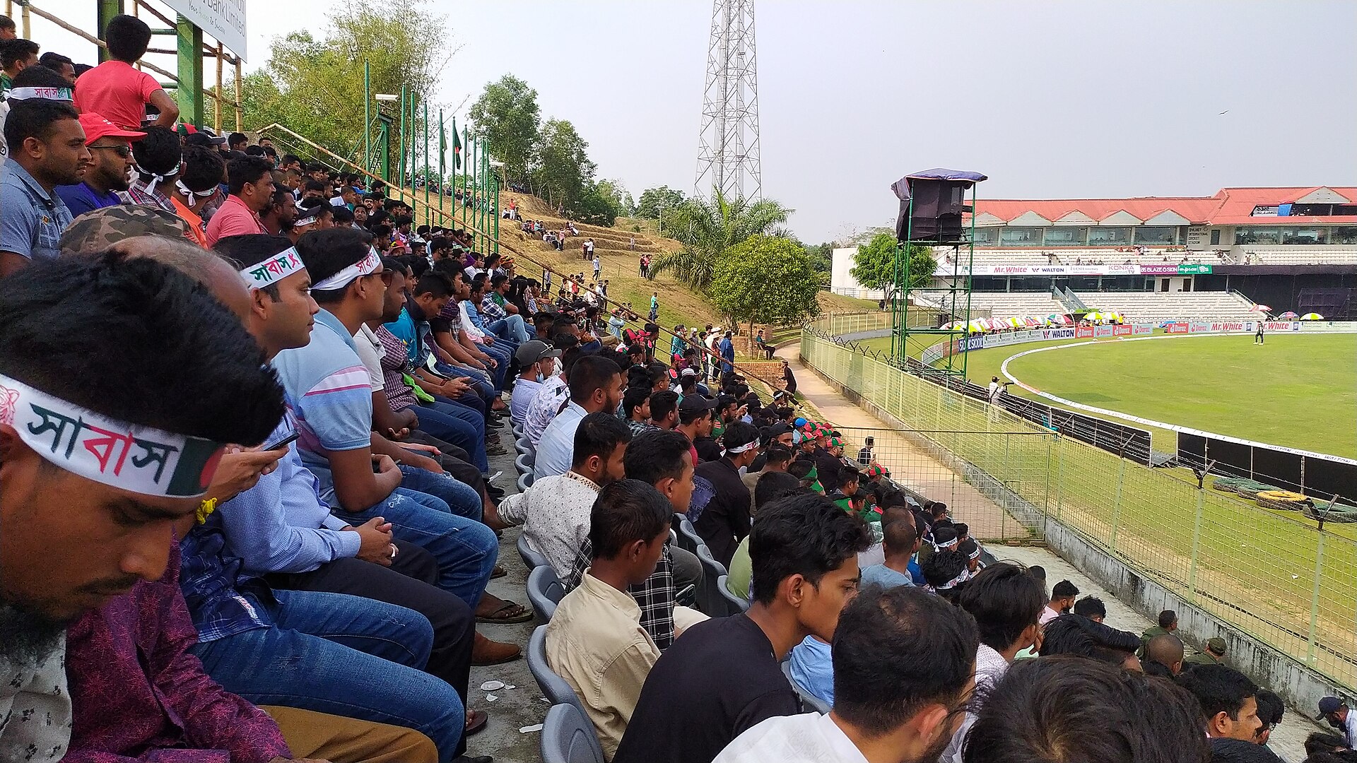 ODI cricket match in a stadium