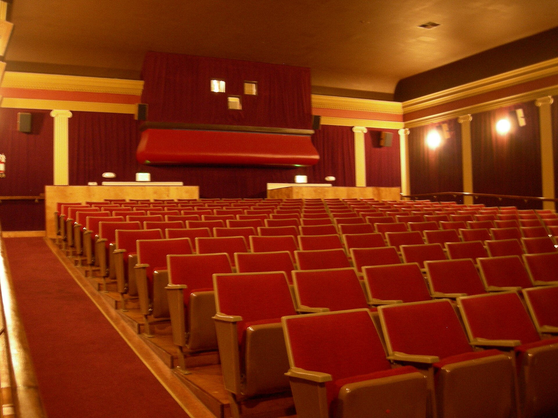 Movie theater main hall seats