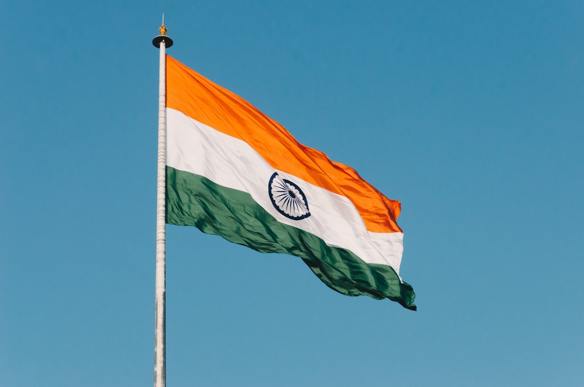 Indian flag fluttering