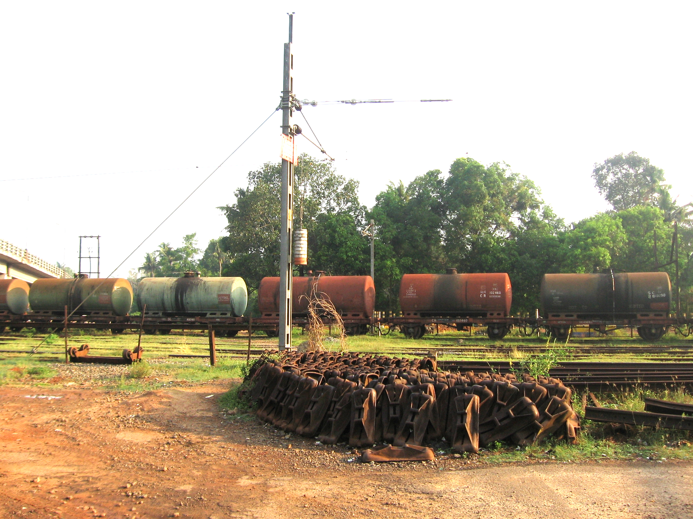 The rail line at Kochi Refinery