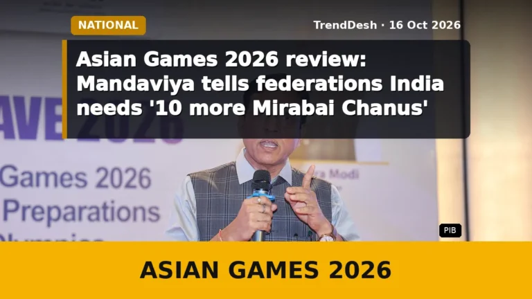 Asian Games 2026 review: Mandaviya tells federations India needs ’10 more Mirabai Chanus’