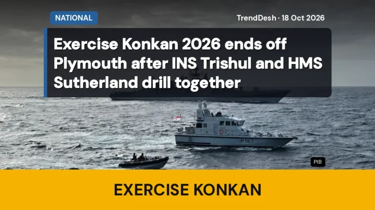 Exercise Konkan 2026 ends off Plymouth after INS Trishul and HMS Sutherland drill together
