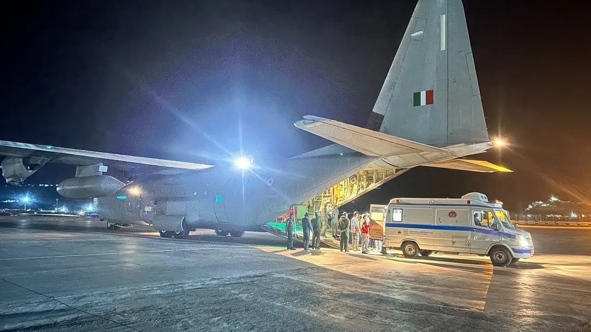 IAF Leh: Indian Air Force C-130J associated with the Leh casualty evacuation mission
