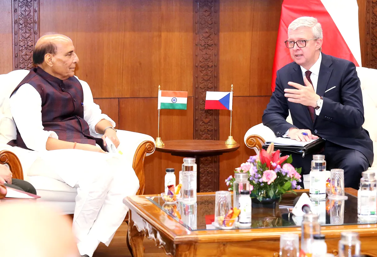 India Czech defence cooperation: Rajnath Singh with Karel Havlicek in New Delhi