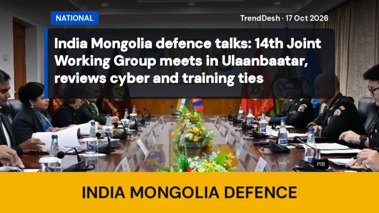 India Mongolia defence talks: 14th Joint Working Group meets in Ulaanbaatar, reviews cyber and training ties
