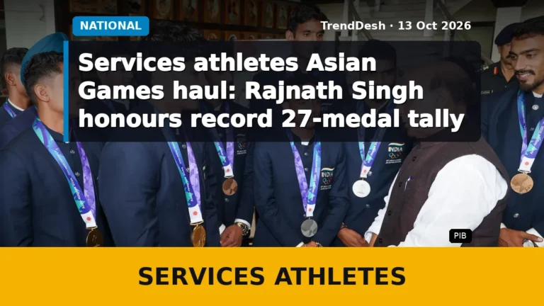 Services athletes Asian Games haul: Rajnath Singh honours record 27-medal tally