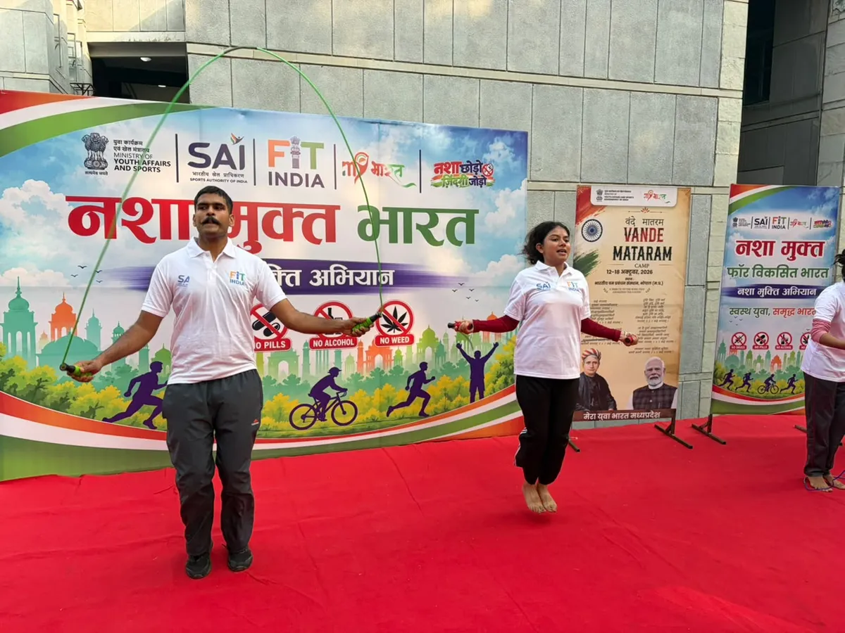 Fitness and game-zone activities during the SAI CRC Bhopal campaign