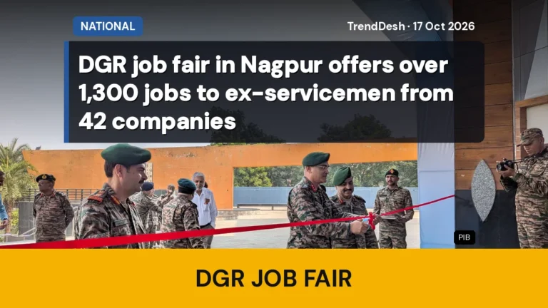 DGR job fair in Nagpur offers over 1,300 jobs to ex-servicemen from 42 companies