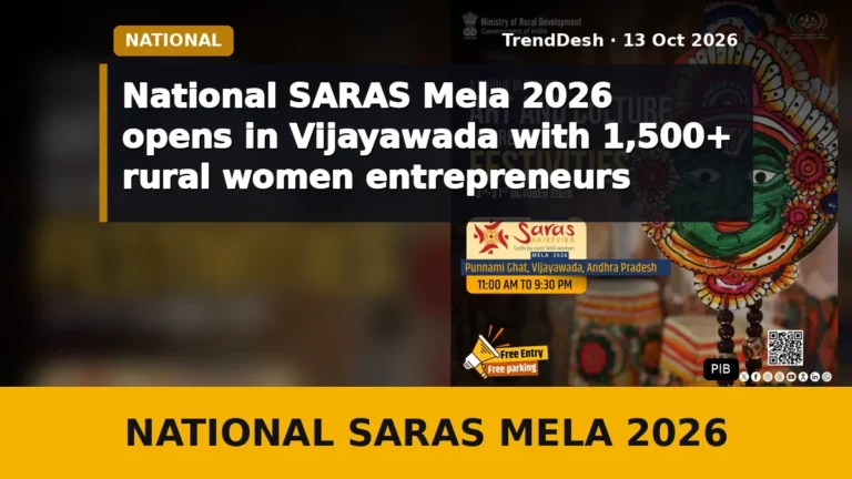 National SARAS Mela 2026 opens in Vijayawada with 1,500+ rural women entrepreneurs
