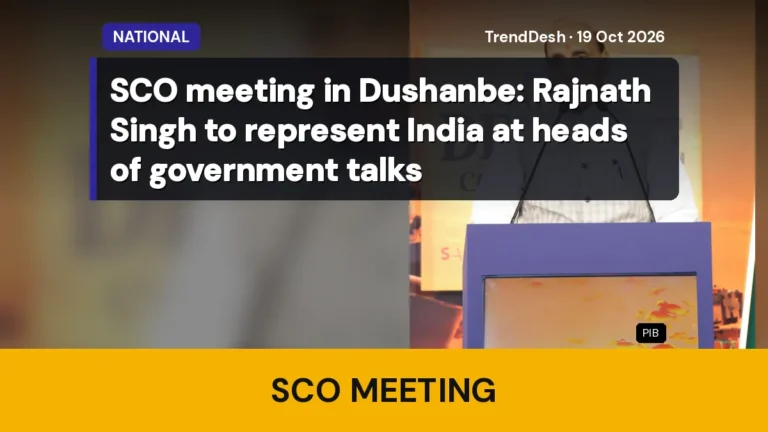 SCO meeting in Dushanbe: Rajnath Singh to represent India at heads of government talks