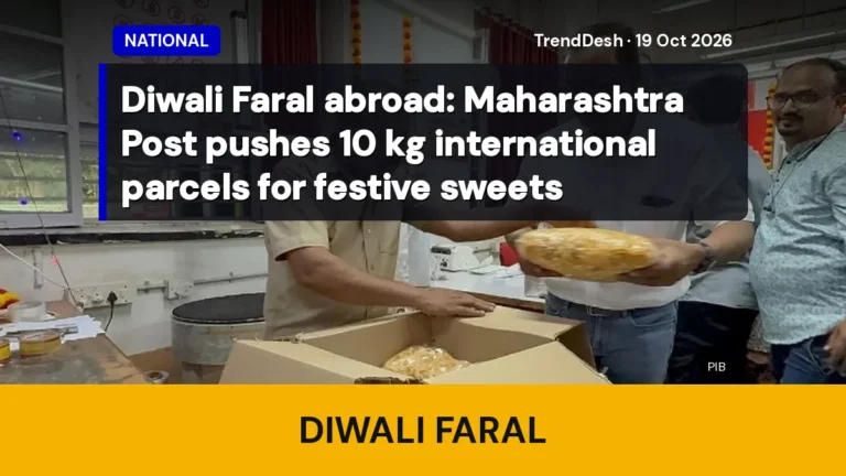 Diwali Faral abroad: Maharashtra Post pushes 10 kg international parcels for festive sweets