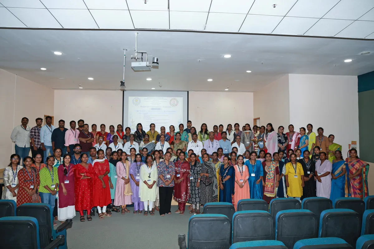 MusQan: Nursing professionals at the state-level MusQan conference at JIPMER, Puducherry