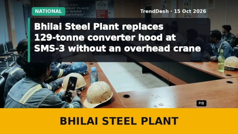 Bhilai Steel Plant replaces 129-tonne converter hood at SMS-3 without an overhead crane