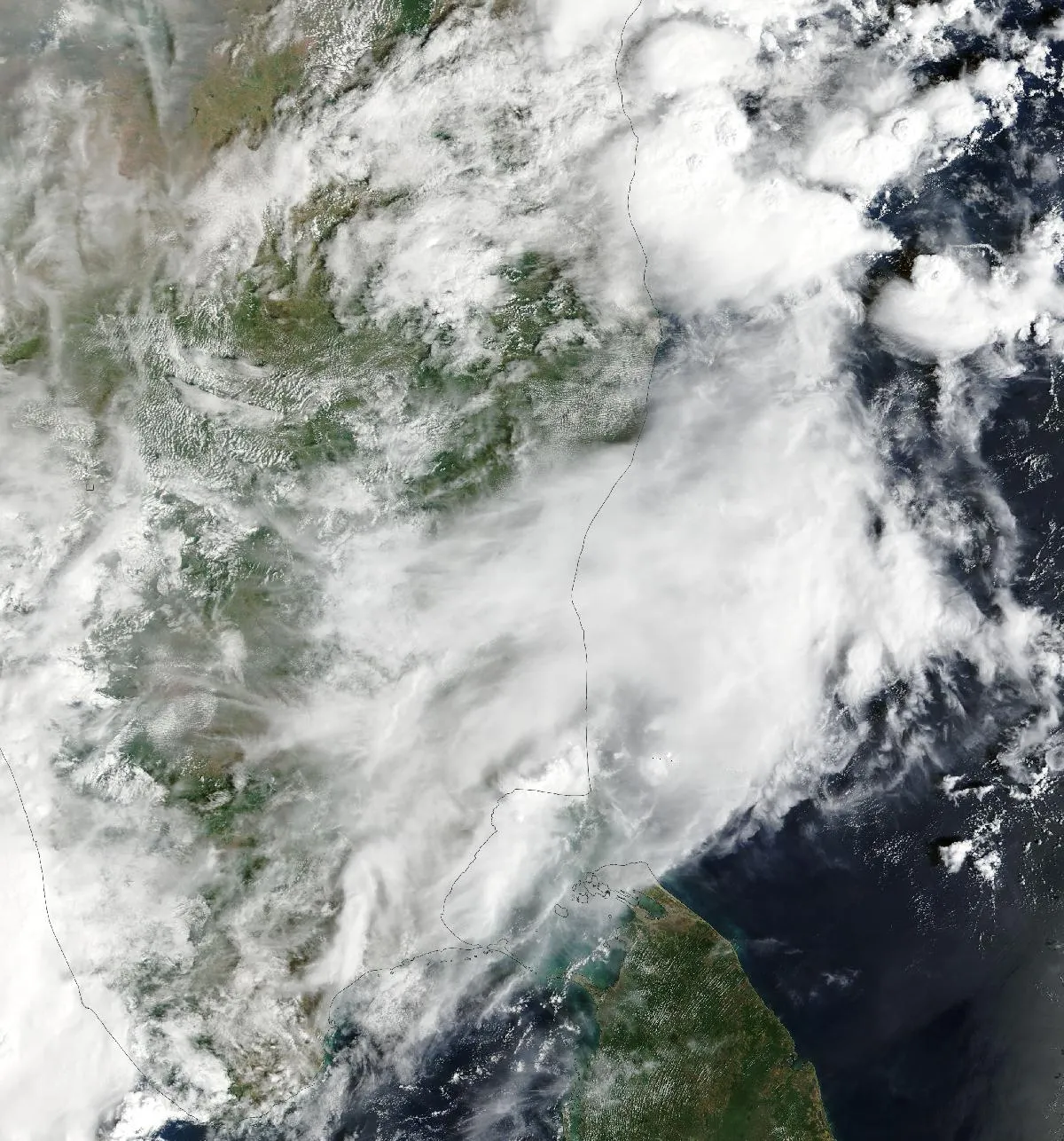 Chennai rains: NASA Terra satellite view of monsoon clouds over Tamil Nadu on 17 October 2026