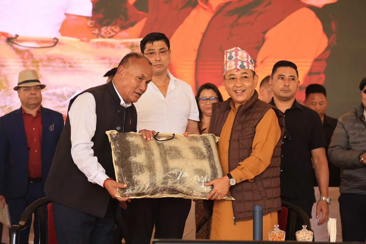 Sikkim Ayurveda: Guests at the foundation ceremony of the wellness centre at Lungchok