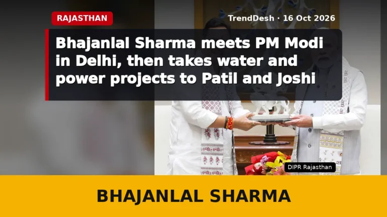 Bhajanlal Sharma meets PM Modi in Delhi, then takes water and power projects to Patil and Joshi
