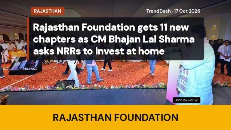 Rajasthan Foundation gets 11 new chapters as CM Bhajan Lal Sharma asks NRRs to invest at home