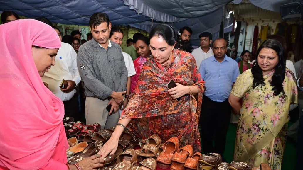 Amrita Haat Jaipur: Diya Kumari at a self-help group stall in Jaipur