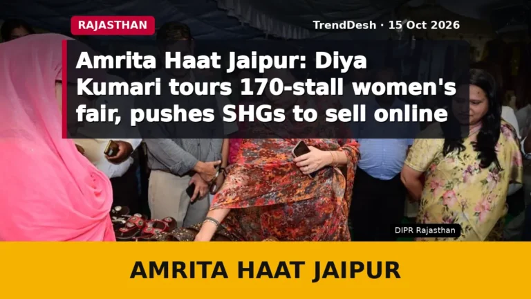 Amrita Haat Jaipur: Diya Kumari tours 170-stall women’s fair, pushes SHGs to sell online