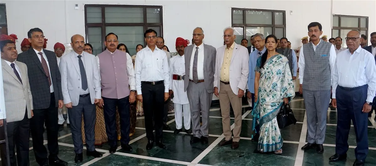 Rajasthan National Lok Adalat: Judicial officers and officials at the National Lok Adalat.