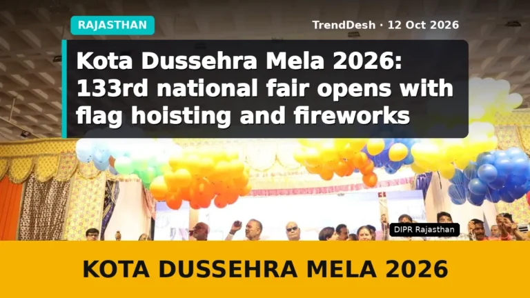Kota Dussehra Mela 2026: 133rd national fair opens with flag hoisting and fireworks
