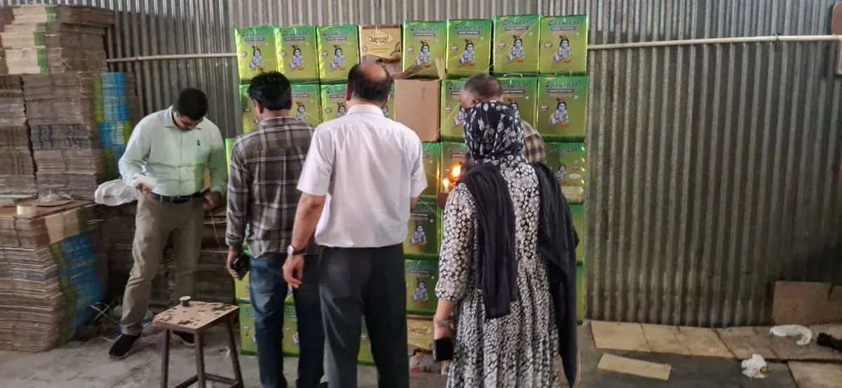 Milawat Par Vaar: Food safety officers during the inspection at the Jhotwara manufacturing plant in Jaipur