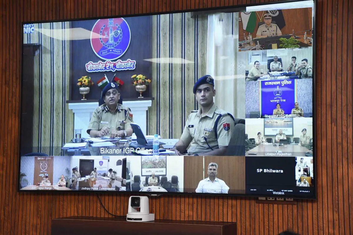 Rajasthan DGP: The DGP's video conference review at Police Headquarters, Jaipur