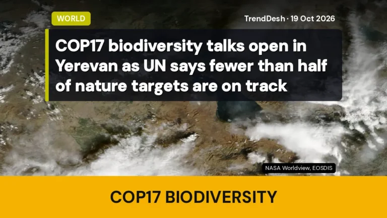 COP17 biodiversity talks open in Yerevan as UN says fewer than half of nature targets are on track