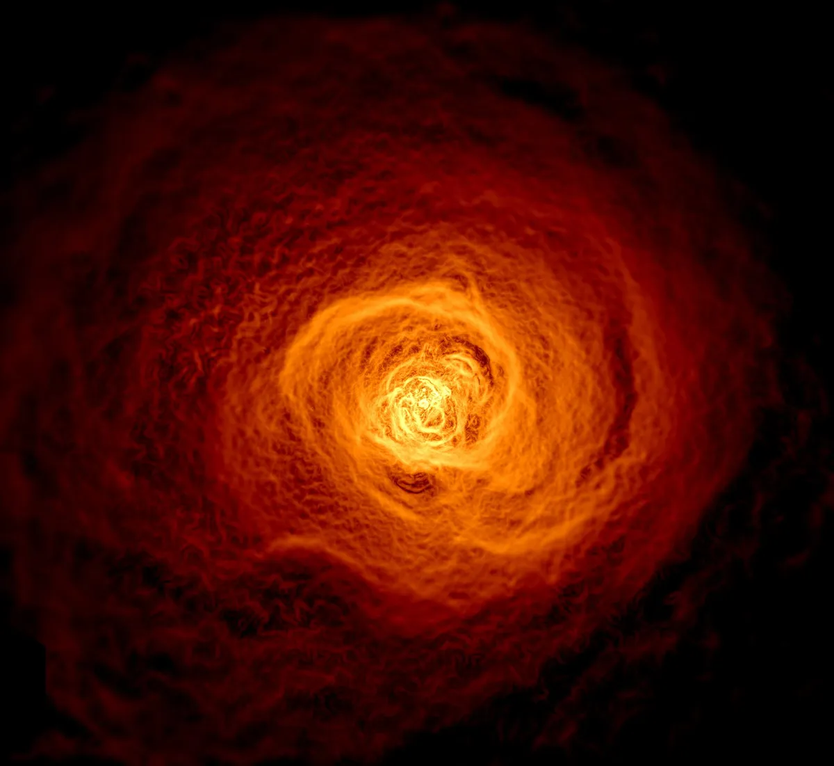 NGC 1275 black hole: File image: NASA Chandra X-ray view of hot gas in the Perseus galaxy cluster (2017, not from the new study)