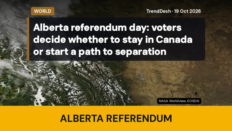 Alberta referendum day: voters decide whether to stay in Canada or start a path to separation