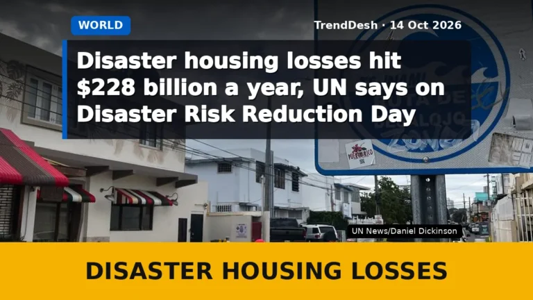 Disaster housing losses hit $228 billion a year, UN says on Disaster Risk Reduction Day