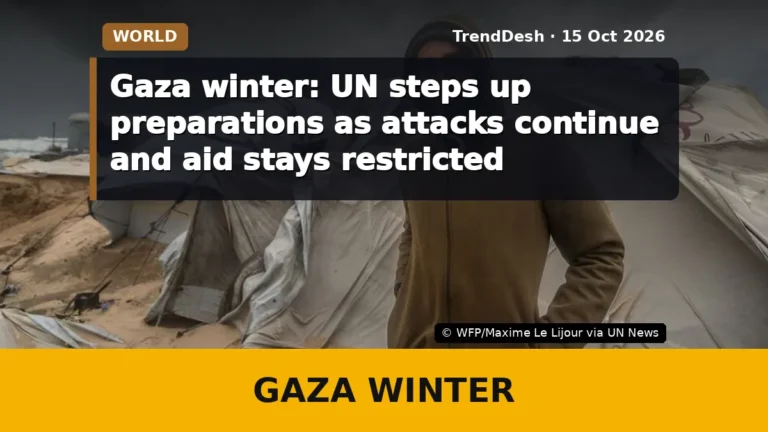 Gaza winter: UN steps up preparations as attacks continue and aid stays restricted