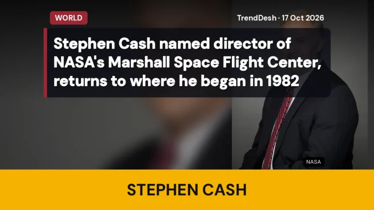 Stephen Cash named director of NASA’s Marshall Space Flight Center, returns to where he began in 1982