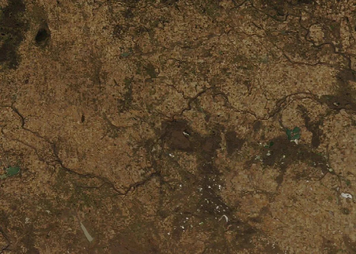 CFB Wainwright fire: The Wainwright area of east-central Alberta, home to Canadian Forces Base Wainwright, seen by NASA's Terra satellite on 18 October 2026