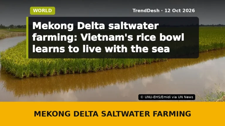 Mekong Delta saltwater farming: Vietnam’s rice bowl learns to live with the sea