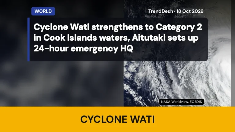 Cyclone Wati strengthens to Category 2 in Cook Islands waters, Aitutaki sets up 24-hour emergency HQ